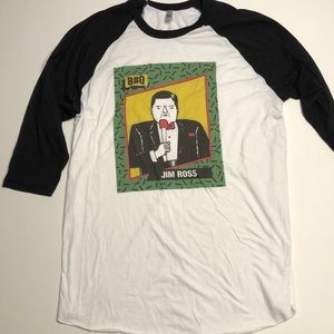 Jim Ross BBQ WCW Trading Card T-Shirt Mens Large